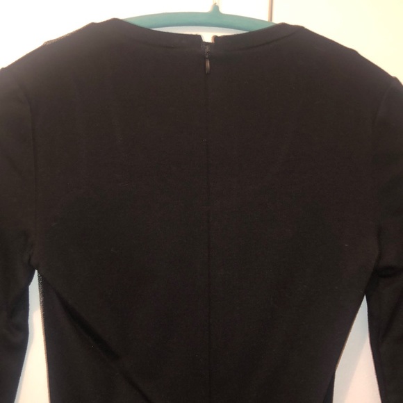 French Connection Grey Black Tweed Knit Long Sleeve Dress 0 XS - Picture 6 of 6